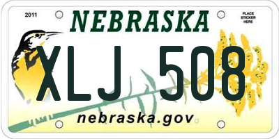 NE license plate XLJ508