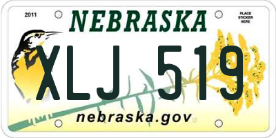 NE license plate XLJ519