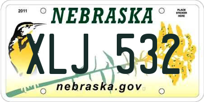 NE license plate XLJ532