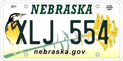 NE license plate XLJ554