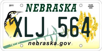NE license plate XLJ564