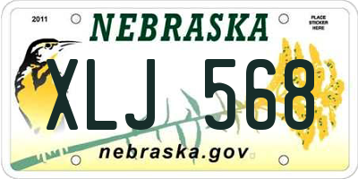 NE license plate XLJ568