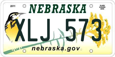 NE license plate XLJ573