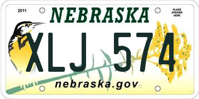 NE license plate XLJ574
