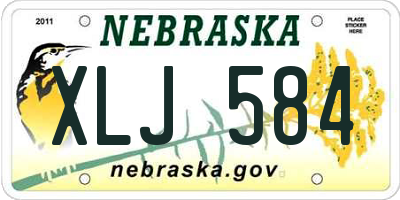NE license plate XLJ584