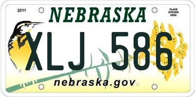 NE license plate XLJ586