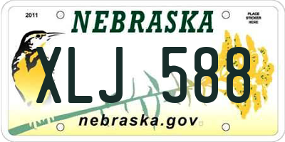 NE license plate XLJ588