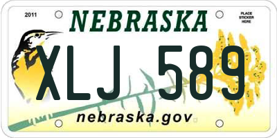 NE license plate XLJ589