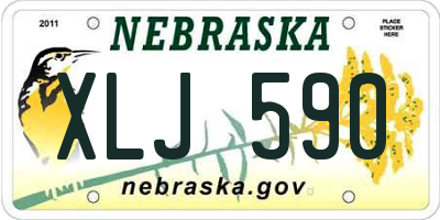 NE license plate XLJ590