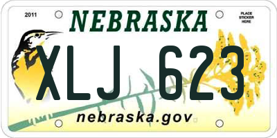 NE license plate XLJ623