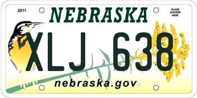 NE license plate XLJ638