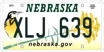NE license plate XLJ639