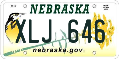 NE license plate XLJ646