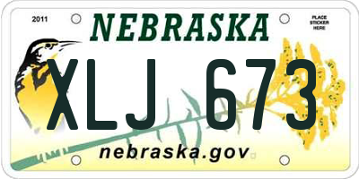 NE license plate XLJ673