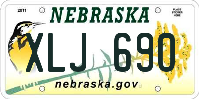 NE license plate XLJ690