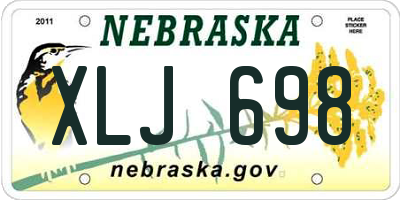 NE license plate XLJ698