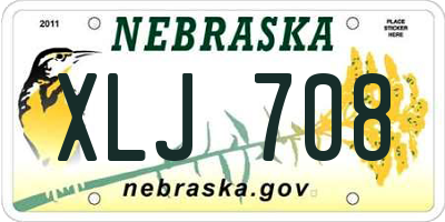 NE license plate XLJ708