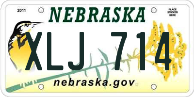 NE license plate XLJ714