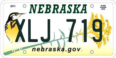 NE license plate XLJ719