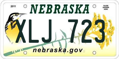 NE license plate XLJ723