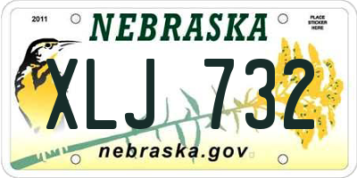 NE license plate XLJ732