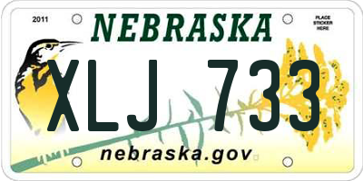 NE license plate XLJ733