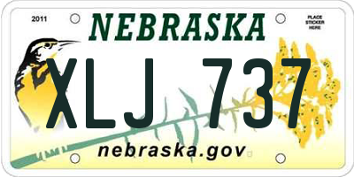 NE license plate XLJ737