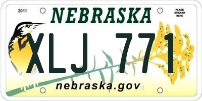 NE license plate XLJ771
