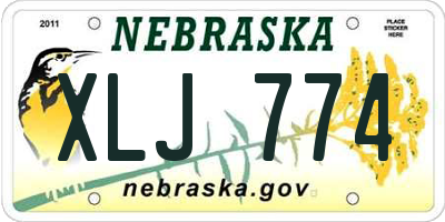 NE license plate XLJ774