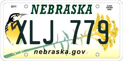 NE license plate XLJ779