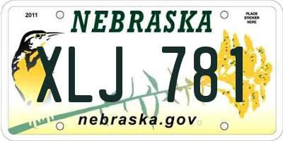 NE license plate XLJ781