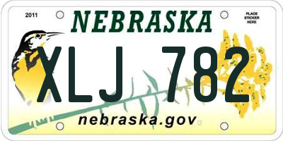 NE license plate XLJ782