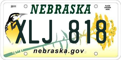 NE license plate XLJ818