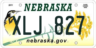 NE license plate XLJ827