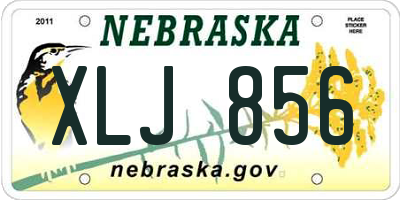 NE license plate XLJ856