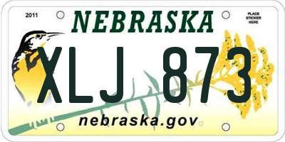 NE license plate XLJ873