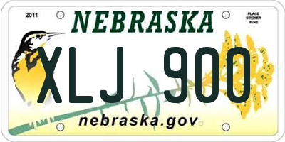 NE license plate XLJ900