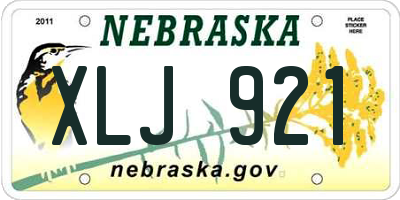 NE license plate XLJ921