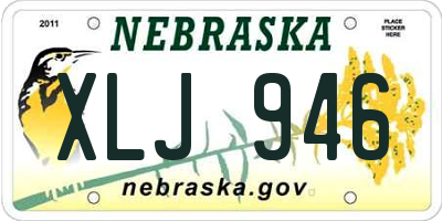 NE license plate XLJ946