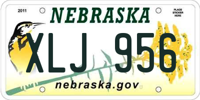 NE license plate XLJ956