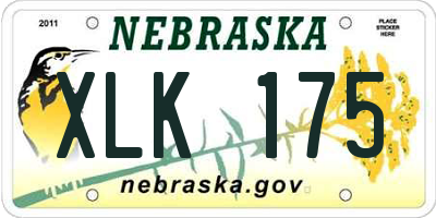 NE license plate XLK175