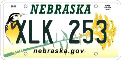 NE license plate XLK253