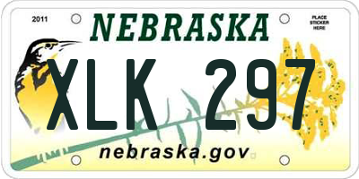 NE license plate XLK297