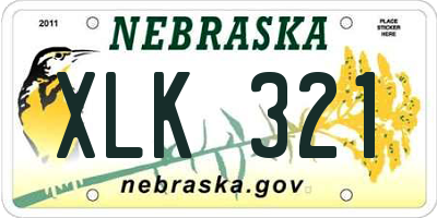 NE license plate XLK321