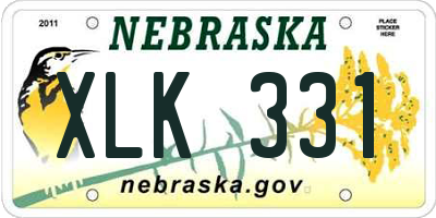 NE license plate XLK331