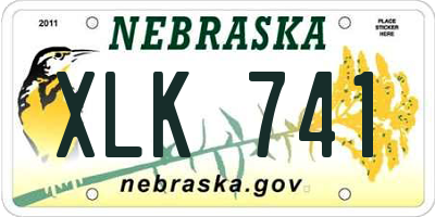 NE license plate XLK741