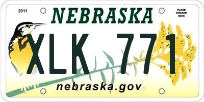 NE license plate XLK771
