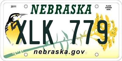 NE license plate XLK779