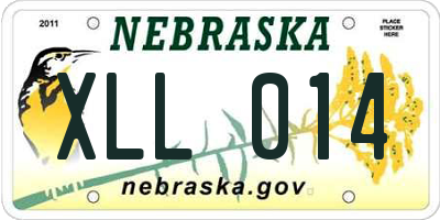 NE license plate XLL014