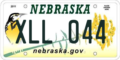 NE license plate XLL044